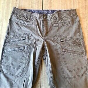 Athleta Straight-Leg Cargo-Style Pants in Taupe
